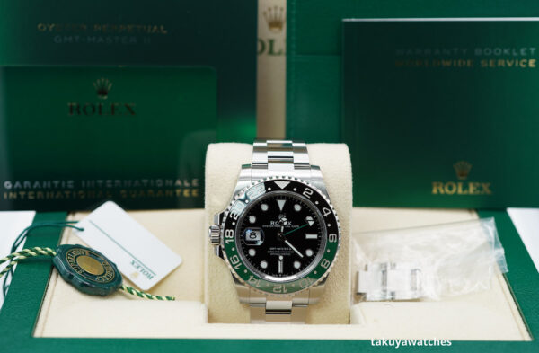 Rolex 126720VTNR GMT MASTER 2 LEFTY SPRITE GREEN BLACK BEZEL OYSTER FULL SET - Image 2