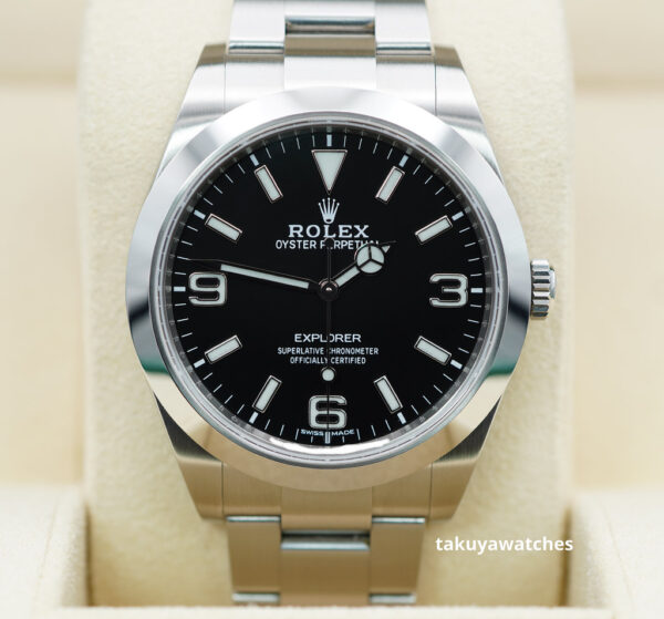 Rolex 214270 EXPLORER I FULL LUME DIAL 39MM 2020 WARRANTY COMPLETE SET