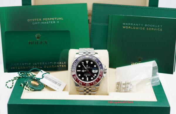 Rolex 126710BLRO PEPSI GMT MASTER II RED BLUE BEZEL JUBILEE BAND 2021 FULL SET - Image 2