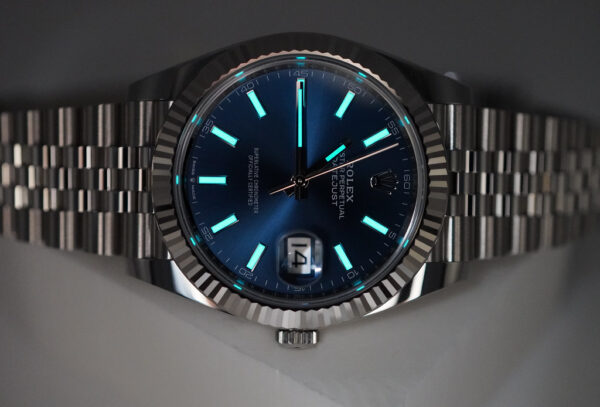Rolex 126334 DATEJUST 41 FLUTED BEZEL BLUE STICK DIAL JUBILEE 2021 COMPLETE SET - Image 11