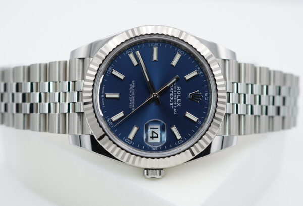 Rolex 126334 DATEJUST 41 FLUTED BEZEL BLUE STICK DIAL JUBILEE 2021 COMPLETE SET - Image 9