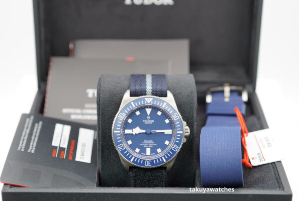 Tudor PELAGOS FXD BLUE 25707B MARINE NATIONALE TITANIUM 2023 WARRANTY FULL SET - Image 2