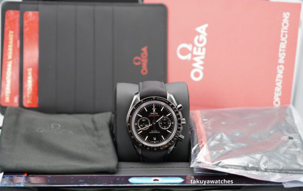 LIKE NEW Omega SPEEDMASTER DARK SIDE OF THE MOON BLACK CERAMIC 2023 FULL SET - Image 2