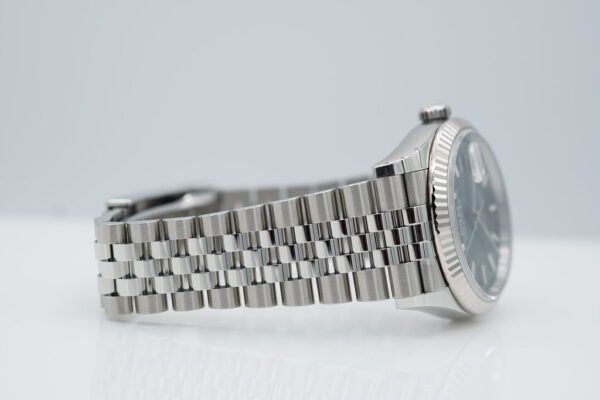 Rolex 126234 DATEJUST 36 FLUTED BEZEL MINT GREEN DIAL JUBILEE BAND 2022 FULL SET - Image 5