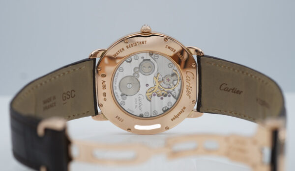 Cartier RONDE LOUIS XL PINK GOLD DIAMOND BEZEL SILVER DIAL 2022 BOX PAPERS - Image 9