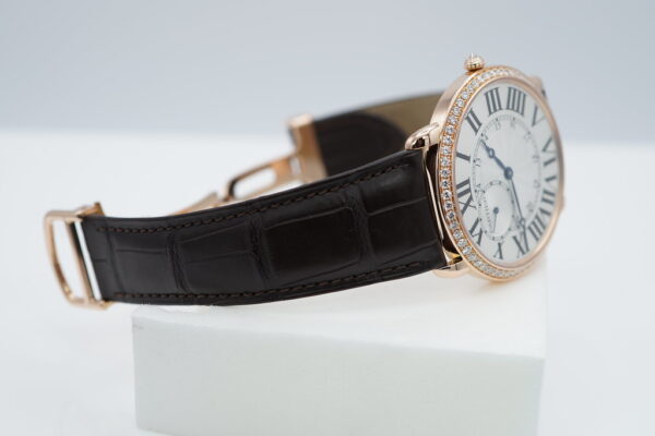 Cartier RONDE LOUIS XL PINK GOLD DIAMOND BEZEL SILVER DIAL 2022 BOX PAPERS - Image 6