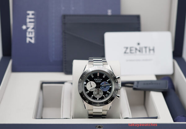 BRAND NEW ZENITH CHRONOMASTER SPORT EL PRIMERO Caliber 3600 BLACK DIAL BRACELET 2023 FULL SET - Image 2