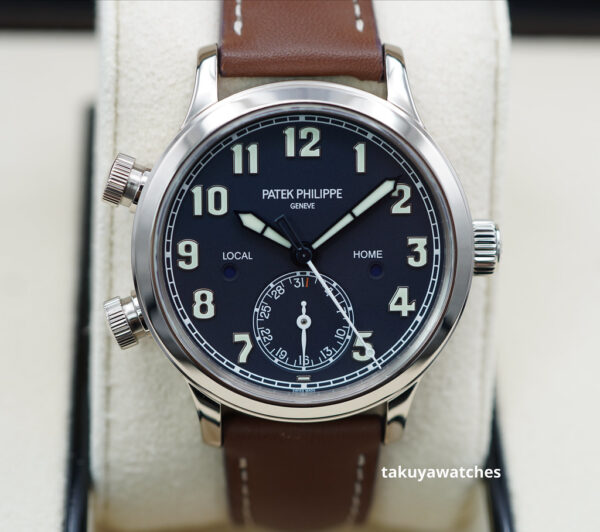 Patek PHILIPPE 7234G WHITE GOLD CALATRAVA PILOT TRAVEL TIME BLUE DIAL FULL SET