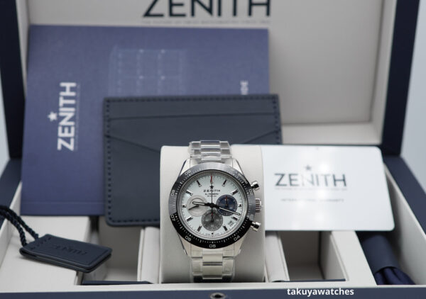 BRAND NEW ZENITH CHRONOMASTER SPORT EL PRIMERO Caliber 3600 WHITE DIAL BRACELET 2023 FULL SET - Image 2