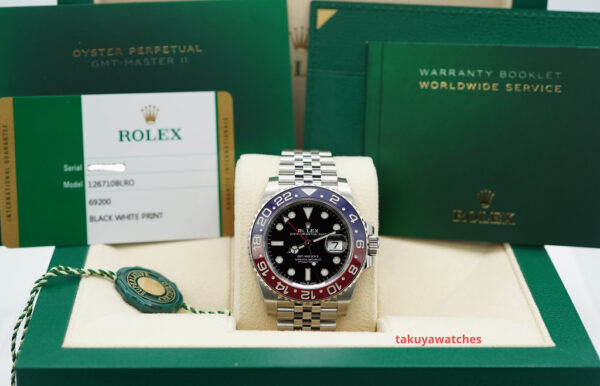 Rolex 126710BLRO PEPSI GMT MASTER II RED BLUE BEZEL JUBILEE BAND 2020 FULL SET - Image 2