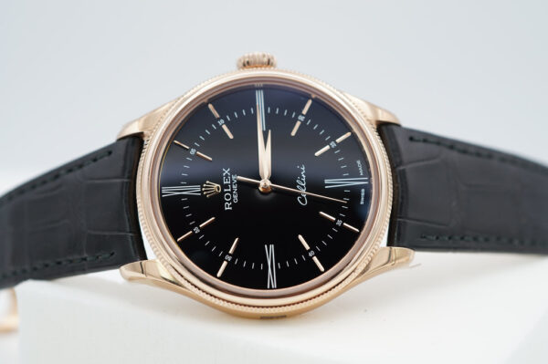 MINT Rolex 50505 CELLINI TIME 18K EVEROSE GOLD BLACK DIAL 2021 WARRANTY FULL SET - Image 10