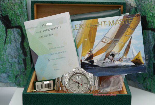 Rolex 16622 YACHTMASTER PLATINUM DIAL 40MM F SERIAL FULL SET - Image 2