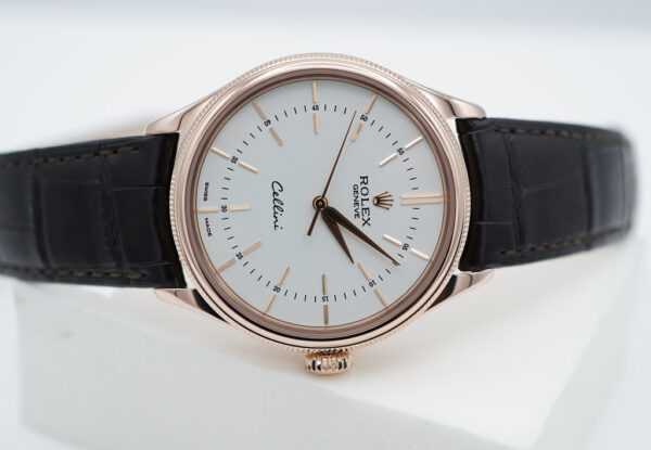 Rolex 50505 CELLINI TIME 18K EVEROSE GOLD WHITE DIAL COMPLETE SET - Image 9