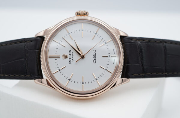 Rolex 50505 CELLINI TIME 18K EVEROSE GOLD WHITE DIAL COMPLETE SET - Image 10