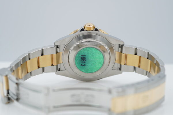 Rolex 16613LB SUBMARINER YELLOW GOLD STEEL BLUE DIAL D SERIAL FULL SET - Image 8