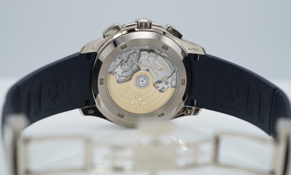 Patek PHILIPPE 5968G AQUANAUT CHRONOGRAPH WHITE GOLD BLUE DIAL 2023 FULL SET - Image 8