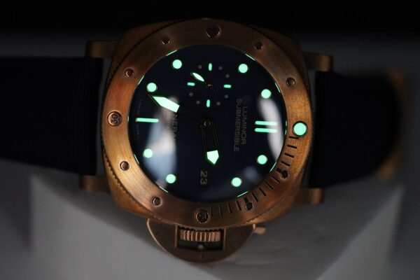 PANERAI PAM 671 LUMINOR 1950 SUBMERSIBLE BRONZO BLUE DIAL 47MM LIMITED EDITION FULL SET - Image 11
