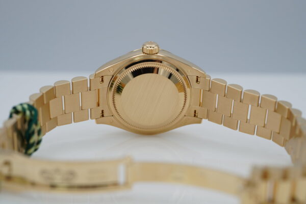 BRAND NEW Rolex 279178 LADY DATEJUST YELLOW GOLD WHITE DIAL PRESIDENT 2023 FULL SET - Image 8