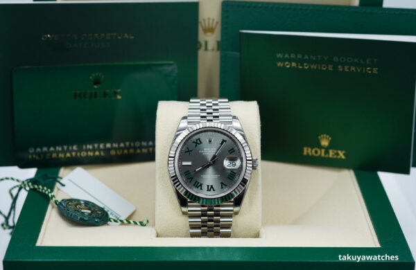 Rolex 126334 DATEJUST 41 FLUTED BEZEL WIMBLEDON JUBILEE 2021 WARRANTY FULL SET - Image 2
