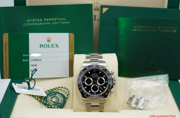 Rolex 116500LN COSMOGRAPH DAYTONA CERAMIC BEZEL BLACK DIAL COMPLETE SET - Image 2