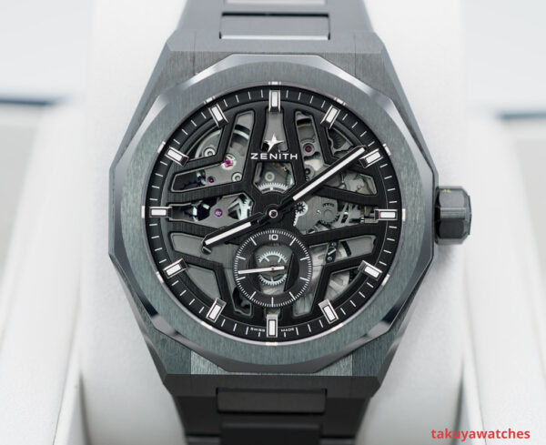 ZENITH DEFY SKYLINE BLACK CERAMIC SKELETON 2023 MODEL COMPLETE SET