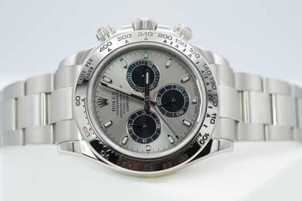 Rolex 116509 COSMOGRAPH DAYTONA WHITE GOLD SILVER DIAL 2018 BOX PAPER - Image 10