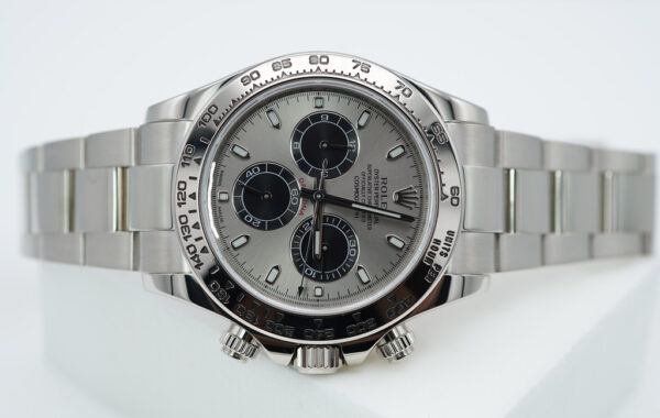 Rolex 116509 COSMOGRAPH DAYTONA WHITE GOLD SILVER DIAL 2018 BOX PAPER - Image 9