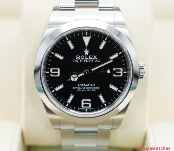 Rolex 214270 EXPLORER I FULL LUME DIAL 39MM 2020 WARRANTY COMPLETE SET