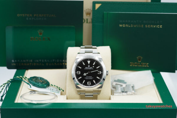 Rolex 214270 EXPLORER I FULL LUME DIAL 39MM 2020 WARRANTY COMPLETE SET - Image 2