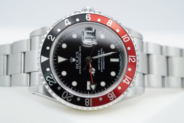 Rolex 16710 GMT MASTER II COKE SERIF FAT FONT BEZEL EXTRA PEPSI INSERT FULL SET - Image 10