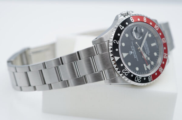 Rolex 16710 GMT MASTER II COKE SERIF FAT FONT BEZEL EXTRA PEPSI INSERT FULL SET - Image 6