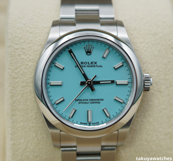 Rolex 277200 OYSTER PERPETUAL 31 TIFFANY TURQUOISE DIAL 2023 COMPLETE SET
