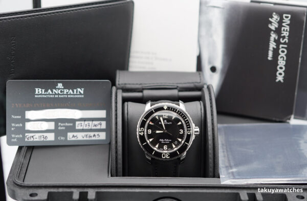 Blancpain FIFTY FATHOMS AUTOMATIC BLACK DIAL STAINLESS STEEL 45MM FULL SET - Image 2