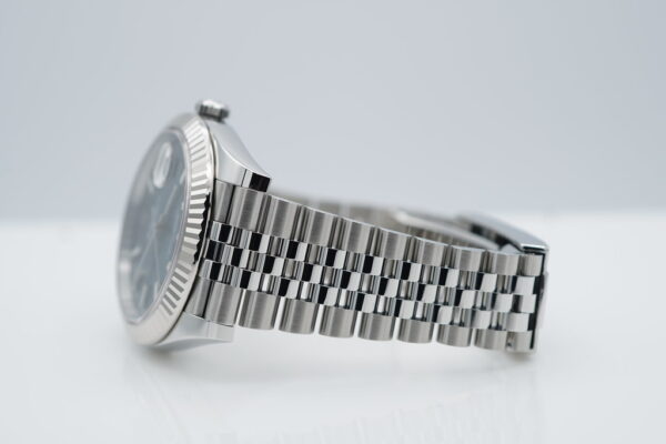 Rolex 126334 DATEJUST 41 FLUTED BEZEL MINT GREEN MOTIF DIAL JUBILEE BAND 2023 FULL SET - Image 5