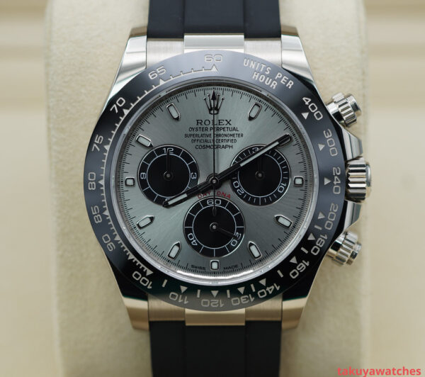 Rolex 116519LN DAYTONA 18K WHITE GOLD OYSTERFLEX STEEL DIAL 2022 COMPLETE SET