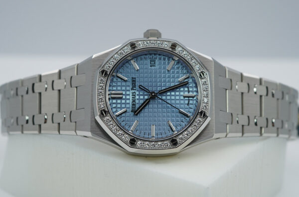 BRAND NEW Audemars PIGUET ROYAL OAK 50th ANNIVERSARY 77451ST STEEL ICE BLUE DIAL 34MM - Image 10