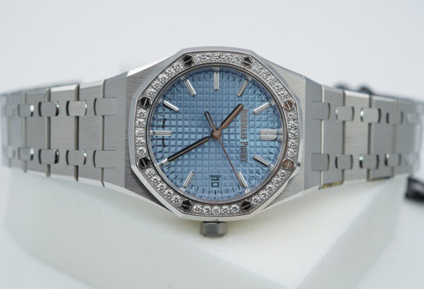 BRAND NEW Audemars PIGUET ROYAL OAK 50th ANNIVERSARY 77451ST STEEL ICE BLUE DIAL 34MM - Image 9