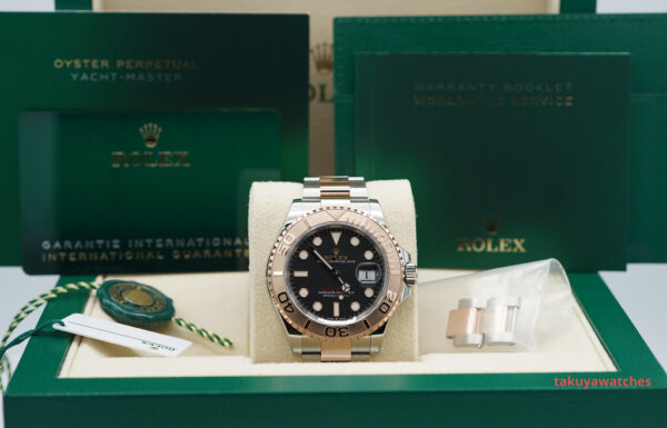 Rolex 126621 YACHTMASTER 18K ROSE GOLD STEEL BLACK DIAL 40MM 2022 FULL SET - Image 2