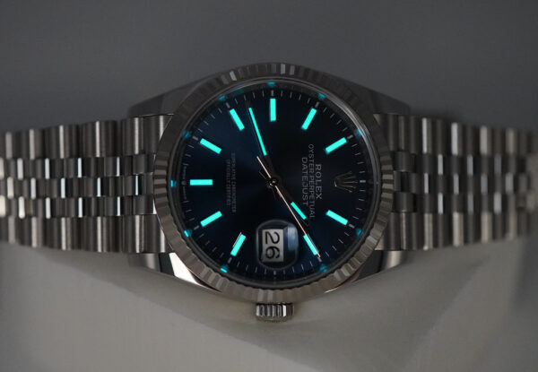 Rolex 126234 DATEJUST 36 FLUTED BEZEL BLUE DIAL JUBILEE BAND COMPLETE SET - Image 11
