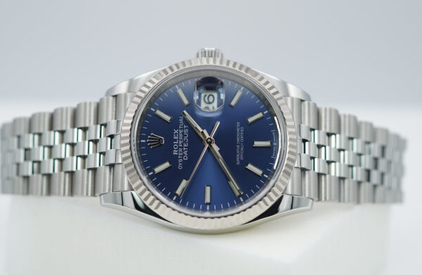 Rolex 126234 DATEJUST 36 FLUTED BEZEL BLUE DIAL JUBILEE BAND COMPLETE SET - Image 10