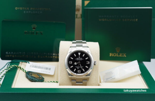 Rolex 124270 EXPLORER I FULL LUME DIAL 36MM 2023 WARRANTY COMPLETE SET - Image 2