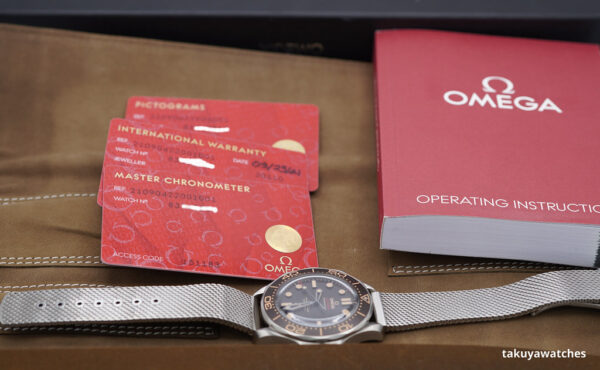 Omega SEAMASTER DIVER 300M 007 JAMES BOND NO TIME TO DIE TITANIUM MESH BRACELET FULL SET - Image 2