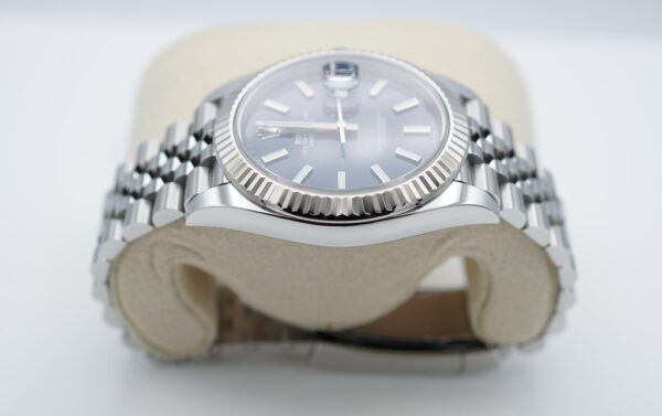 Rolex 126334 DATEJUST 41 FLUTED BEZEL BLUE STICK DIAL JUBILEE 2021 COMPLETE SET - Image 4