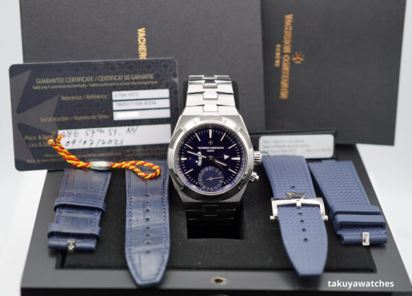 Vacheron CONSTANTIN OVERSEAS DUAL TIME 7900V BLUE DIAL 2021 WARRANTY FULL SET - Image 2