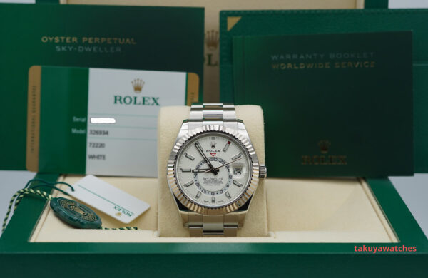 Rolex 326934 SKY-DWELLER WHITE DIAL OYSTER BRACELET COMPLETE SET - Image 2