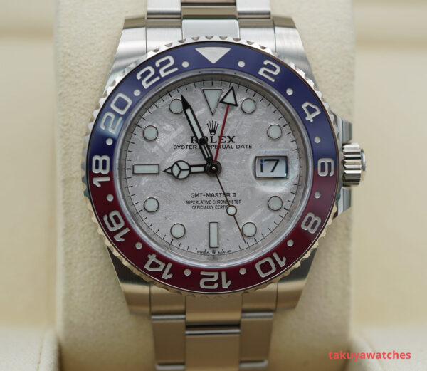 Rolex 126719BLRO GMT MASTER II WHITE GOLD PEPSI METEORITE DIAL 2021 FULL SET