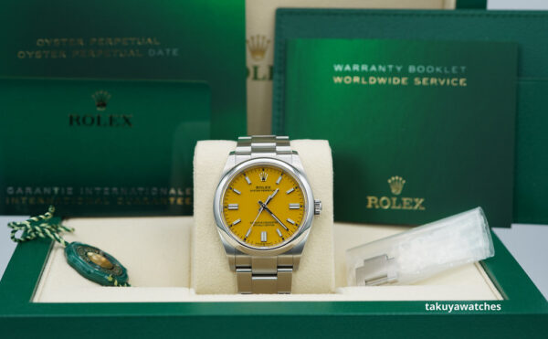 Rolex 126000 OYSTER PERPETUAL 36 YELLOW DIAL 2021 WARRANTY FULL SET - Image 2