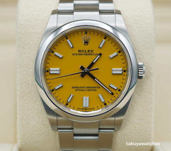 Rolex 126000 OYSTER PERPETUAL 36 YELLOW DIAL 2021 WARRANTY FULL SET