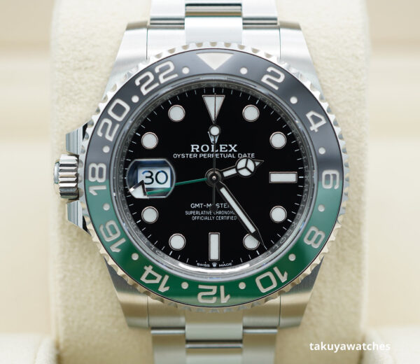 MINT Rolex 126720VTNR GMT MASTER 2 LEFTY SPRITE GREEN BLACK BEZEL 2023 FULL SET