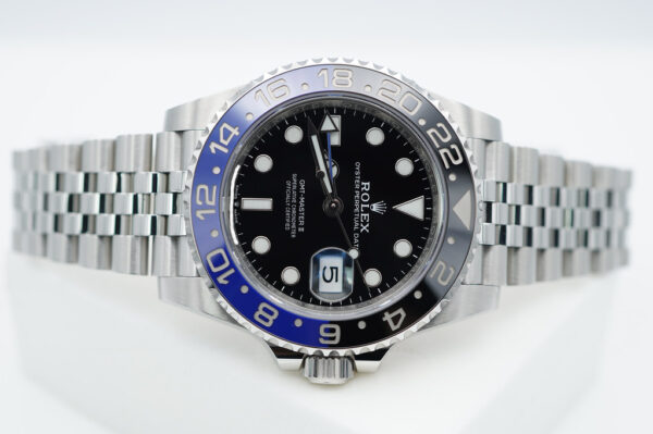 Rolex 126710BLNR GMT MASTER II BLACK BLUE BEZEL JUBILEE BAND WARRANTY FULL SET - Image 9